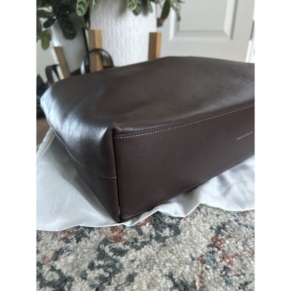 Coach Brooklyn 39 Shoulder Bag Dark Brown With Customized Charm EUC - Picture 4 of 11